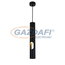 Optonica 9082 függeszték GU10 MR16 alumínium fekete 6X40CM világítás