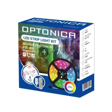 Optonica Bluetooth zene LED szalag 60Led/m 8W/m 12V 5050 RGB 5m SZETT 4329 világítási kellék