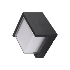 Optonica Fekete fali lámpa,négyszögletes, 15W, 230V, 1500Lm,IP65,4200K világítás