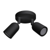 Optonica Felületre szerelhető lámpatest, mozgatható fej, fekete, 2*GU10-es foglalat, MAX 10W, IP20