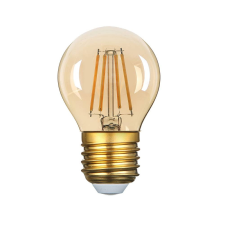 Optonica LED gömb, E27, 4W, 230V, meleg fehér fény, 320lm, ARANYOZOTT FILAMENT - DIMMELHETŐ izzó