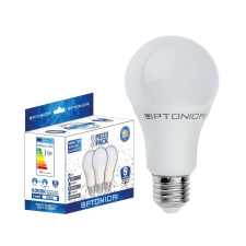Optonica LED gömb, E27, A60, 10W, 230V, fehér fény - 3 db izzó