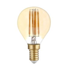 Optonica LED gyertya, E14(G45), 4W,400LM,2500K, aranyozott üvegbúra izzó