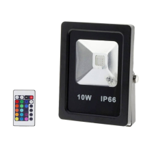 Optonica LED reflektor 10W, kültéri, távirányítóval(INFRA), RGB - IP65 kültéri világítás