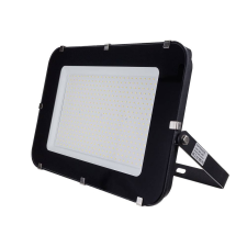 Optonica LED reflektor 300W, SMD fekete, 150°, IP65, fehér fény, 100cm kábellel kültéri világítás