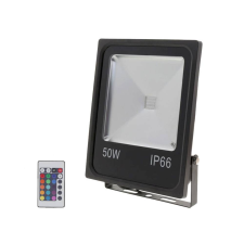 Optonica LED reflektor 50W, kültéri, távirányítóval(INFRA), RGB - IP65 kültéri világítás