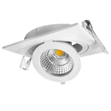 Optonica LED spotlámpa, 12W, COB, négyszögletes, állítható, meleg fehér fény világítás