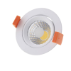 Optonica LED spotlámpa, 8W, COB, kerek, billenthető, meleg fehér fény