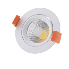 Optonica LED spotlámpa, 8W, COB, kerek, billenthető, meleg fehér fény világítás