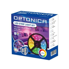 Optonica LED szalag 30Led/m 4W/m 12V 5050 RGB 5m SZETT 4321 világítási kellék