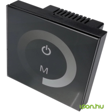Optonica LED Szalag dimmer RGB szalaghoz fali fekete üvegpanel érintő vezérléssel világítás