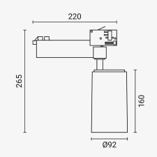 Optonica Sínes LED Lámpa Fekete 35W 3850lm 5000K hideg fehér 5330 világítás