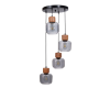 Opviq Chandelier Grey Oak Black 9069-4