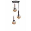 Opviq Chandelier Honey Walnut Black 9070-3