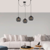 Opviq Elegáns fekete csillár, 115 x 115 cm, állítható magasságú, fém ház, 3 x E27 Max 40W, IP20 | Modern skandináv dizájn otthonra és irodára, stílusos világítási megoldás minden helyiségbe