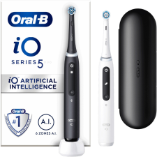 Oral-B iO Series 5 Duo Elektromos fogkefe - Fekete/Fehér elektromos fogkefe