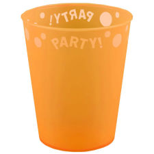 Orange, Narancssárga micro prémium műanyag pohár 250 ml itatópohár