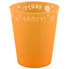 Orange, Narancssárga micro prémium műanyag pohár 250 ml party kellék