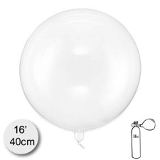  Orbz átlátszó lufi, 40 cm party kellék