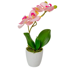  Orchidea cserepes gumi rózsaszín 33cm dekorációs kellék