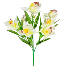  Orchidea csokor 7v. krém M40cm 24db/# dekorációs kellék