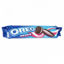 Oreo Remix vaníliaízű és málnaízű töltelékkel töltött kakaós keksz 157 g csokoládé és édesség