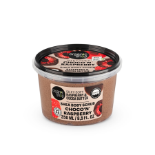 Organic Shop “Csokis málna” Puhító testradír málnával és kakaóvajjal testradír
