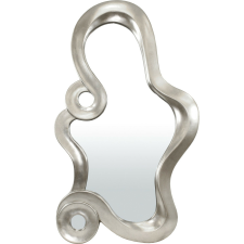  Organikus fali tükör ezüst műanyag keretben 125x75x4cm bútor