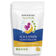  Organiqa 100% bio vegán fehérje mix acai-banán 200 g vitamin és táplálékkiegészítő
