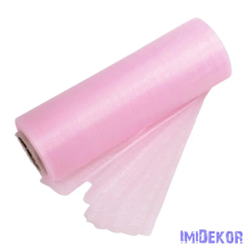  Organza tekercs 12cm x 10m - Világos rózsaszín dekorációs kellék