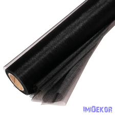  Organza tekercs 24cm x 10m - Fekete dekorációs kellék