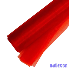  Organza tekercs 48cm x 10m - Piros dekorációs kellék