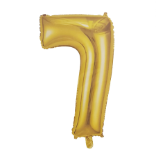  Óriás szám fólia lufi – 7 – Arany party kellék