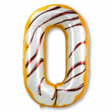 Óriás szám fólia lufi – Fánk – 0 party kellék