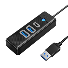 Orico 2x USB 3.0 + USB-C Hub fekete (PWC2U-U3-015-BK-EP) (PWC2U-U3-015-BK-EP) hub és switch