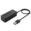 Orico ORICO-W5P-U3-100-BK-BP 4 Portos USB3.0 Hub fekete (ORICO-W5P-U3-100-BK-BP)