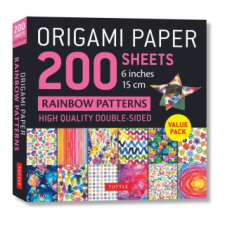  Origami Paper 200 sheets Rainbow Patterns 6" (15 cm) naptár, kalendárium