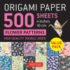  Origami Paper 500 Sheets Flower Patterns 4 (10 CM): Tuttle Origami Paper: Double-Sided Origami Sheets Printed with 12 Different Illustrated Patterns