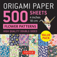  Origami Paper 500 Sheets Flower Patterns 4 (10 CM): Tuttle Origami Paper: Double-Sided Origami Sheets Printed with 12 Different Illustrated Patterns idegen nyelvű könyv