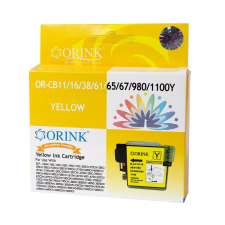 ORINK CB11/LC980/LC1100XL utángyártott Brother tintapatron sárga (BROCB11YE) (BROCB11YE) nyomtatópatron & toner