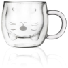 Orion Duplafalú üveg bögre cica 0,3 l