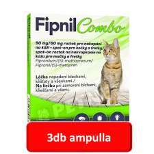 Orion Fipnil Combo Spot On Macska 3ampullax0,5ml , (Fypryst-el megegyező hatóanyag) élősködő elleni készítmény macskáknak