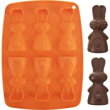 Orion forma szilikon csokoládé nyuszik 6 narancssárga (151785 Kinghoff) sütés és főzés
