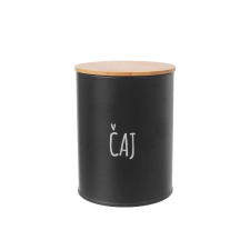 Orion pléh/bambusz doboz 9,5 cm átmérőjű Tea BLACK papírárú, csomagoló és tárolóeszköz
