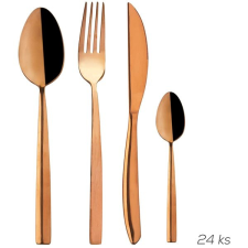 Orion Rozsdamentes acél evőeszközök 24 db RÉZ tányér és evőeszköz