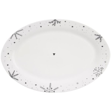 Orion Servírovací talíř VLOČKA 35 × 23,7 cm ovalný, porcelán tányér és evőeszköz