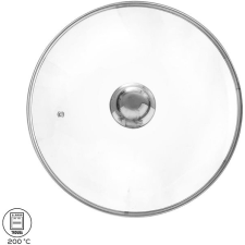 Orion üveg fedő, 28 cm, rozsdamentes acél fogantyúval edény