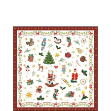  Ornaments All Over red papírszalvéta 25x25cm, 20db-os asztalterítő és szalvéta