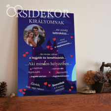 OrsiDekor AZ ÉN KIRÁLYOM Ajándék tábla dekorációs kellék