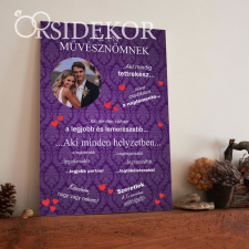 OrsiDekor AZ ÉN MŰVÉSZNŐMNEK Ajándék tábla dekorációs kellék